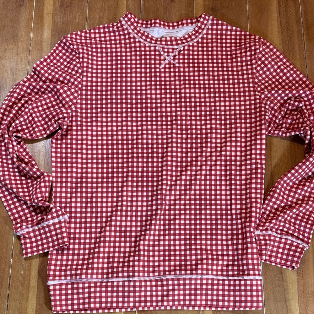 Red Checkered Women's Pajama Top